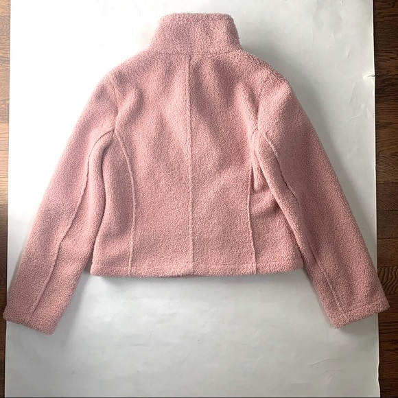 Nordstrom pink girls boucle jacket with zippers - Picture 5 of 5